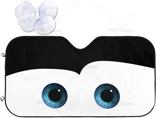 Car Eyes Car Sunshade Shield Windshield Window Sun Shade Blocker Cover Interior - Picture 8 of 28