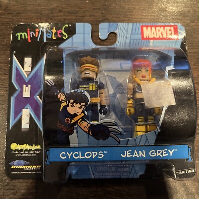 2003 ART ASYLUM MARVEL MINIMATES CYCLOPS JEAN GREY X-MEN MINIMATE