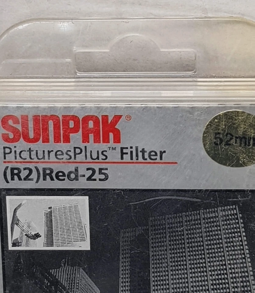 62mm SUNPAK Red #25 Glass Lens Filter 62 mm 25A 25 Black & White Film 62 Japan - Image 2 of 4