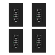 20A AMP GFCI GFI Safety Outlet Receptacle w/ Wall Plate - White Black ETL WR TR