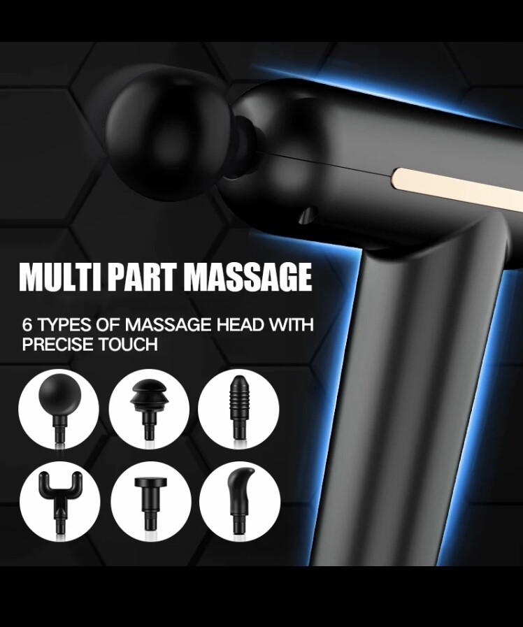 トイガン masaz Massage Gun with 6 head attachments 🇺🇸 USA SELLER! FREE SHIPPING