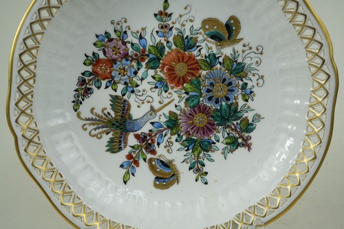 2. SELTENER WANDTELLER / DURCHBRUCHPORZELLAN - KPM BERLIN - SIGN. - E. HABENICHT - Bild 3 von 15