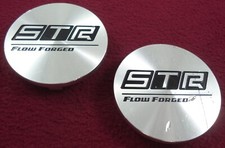 Str Flow Forged Wheels Silver Metal Custom Wheel Center Caps Set Of 2