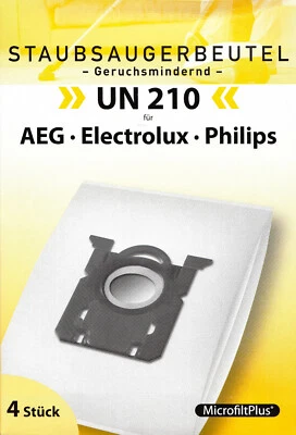1 x 4 Staubsaugerbeutel UN 210 AEG Electrolux Philips Privileg Progress Volta