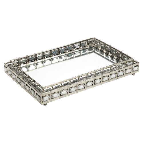 2pc Rectangle Silver Mirror
