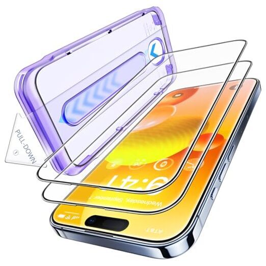 Unbreakable 9H+ Glass Screen Protector [Military Grade for iPhone 15 Pro Max