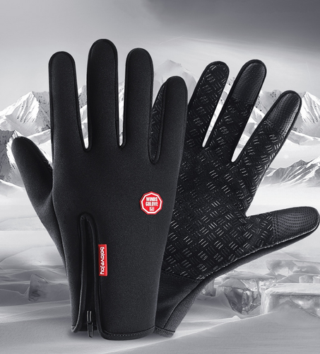 Guantes con cremallera con pantalla táctil impermeables cálidos de invierno - salida australiana en línea púrpura Z - Imagen 2 de 6