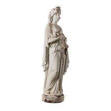 Statua Antica Allegoria Autunno Marmo Bianco Italia '800 Scultura  Autentica