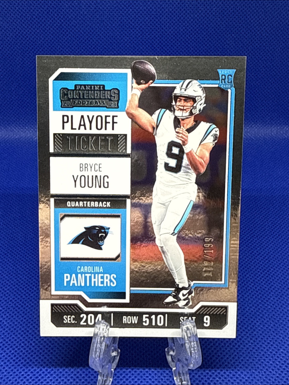 BRYCE YOUNG 2023 CONTENDERS ROOKIE PLAYOFF TICKET RC #/199 FREE SHIP #15 SP