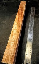 Curly Figured Maple Turning Blank 18  x 1.75  x 1.75    Solid Straight Grain...
