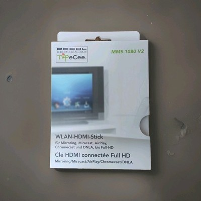 TVPeCee WLAN-HDMI-Stick für Miracast, Mirroring, AirPlay, Chromecast, DLNA + OVP