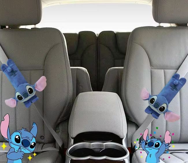 2-Pack  Lilo & Stitch Car Seat Belt Cover Shoulder Pad Accessorie NEW