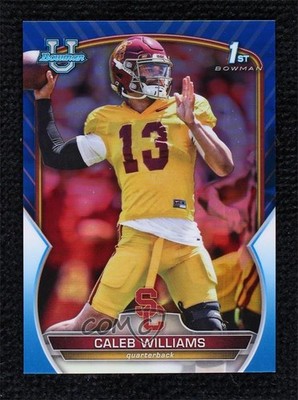 2022 Bowman U Chrome Blue Refractor 125/199 Caleb Williams #50 02d2