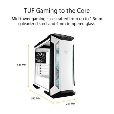 TUF Gaming GT501 White Edition (GT501/WT/HANDLE)
