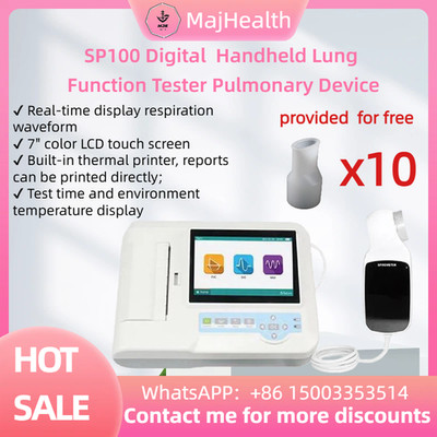 Handheld Spirometer SP100-Digital Lung Function Tester,Pulmonary Capacity Device