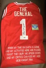 BOB KNIGHT THE GENERAL QUOTE SIGNED AUTOGRAPHED BASKETBALL JERSEY INDIANA W/ COA