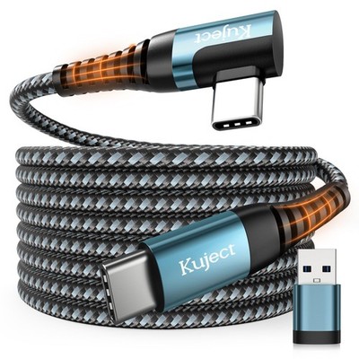 Link Cable 16FT for Quest 3S/3, Quest 2/, Pico 4, Nylon Braided Accessories f...