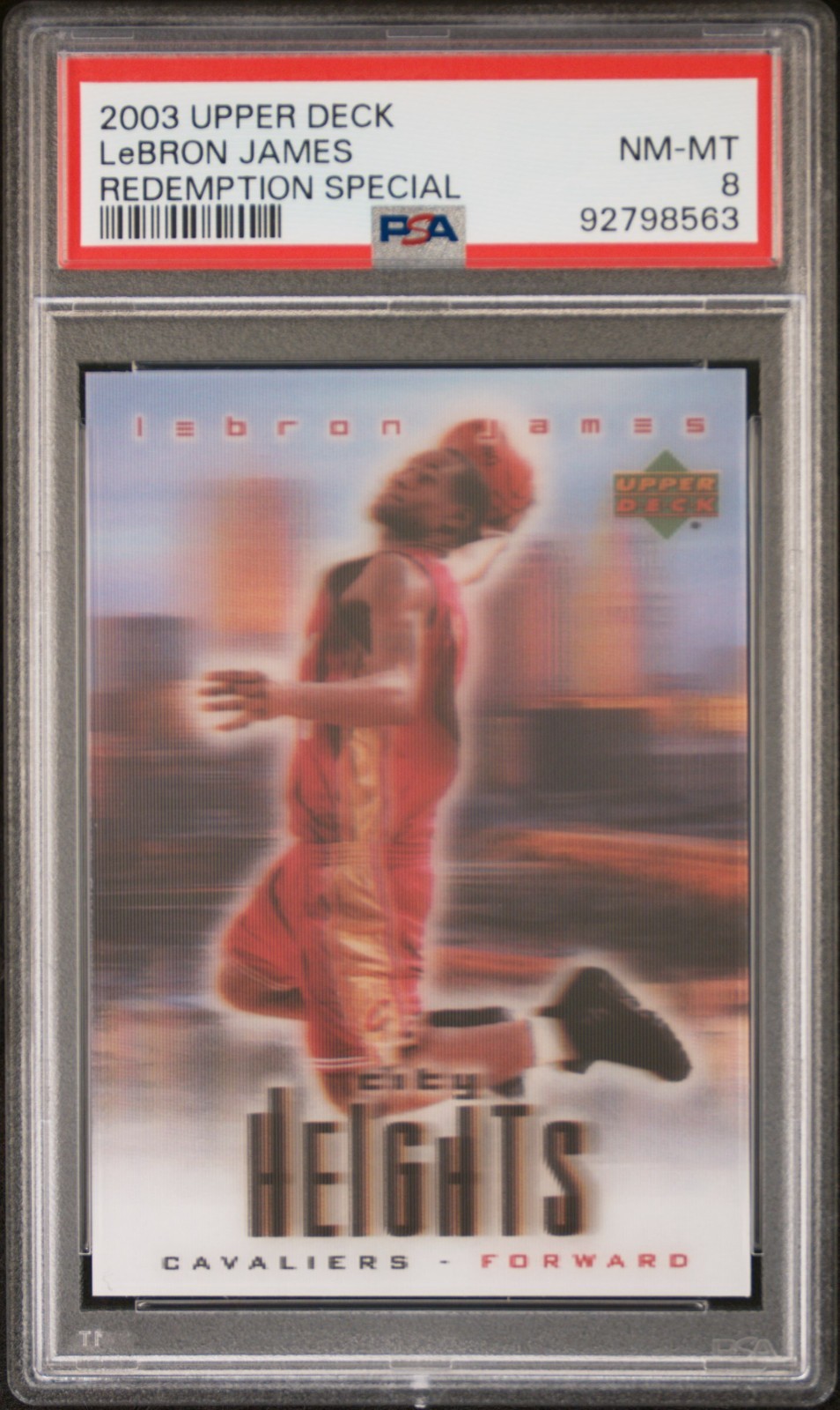 🔥2003-04 UPPER DECK-CITY HEIGHTS-LeBRON JAMES - REDEMPTION SPECIAL - RC PSA 8🔥