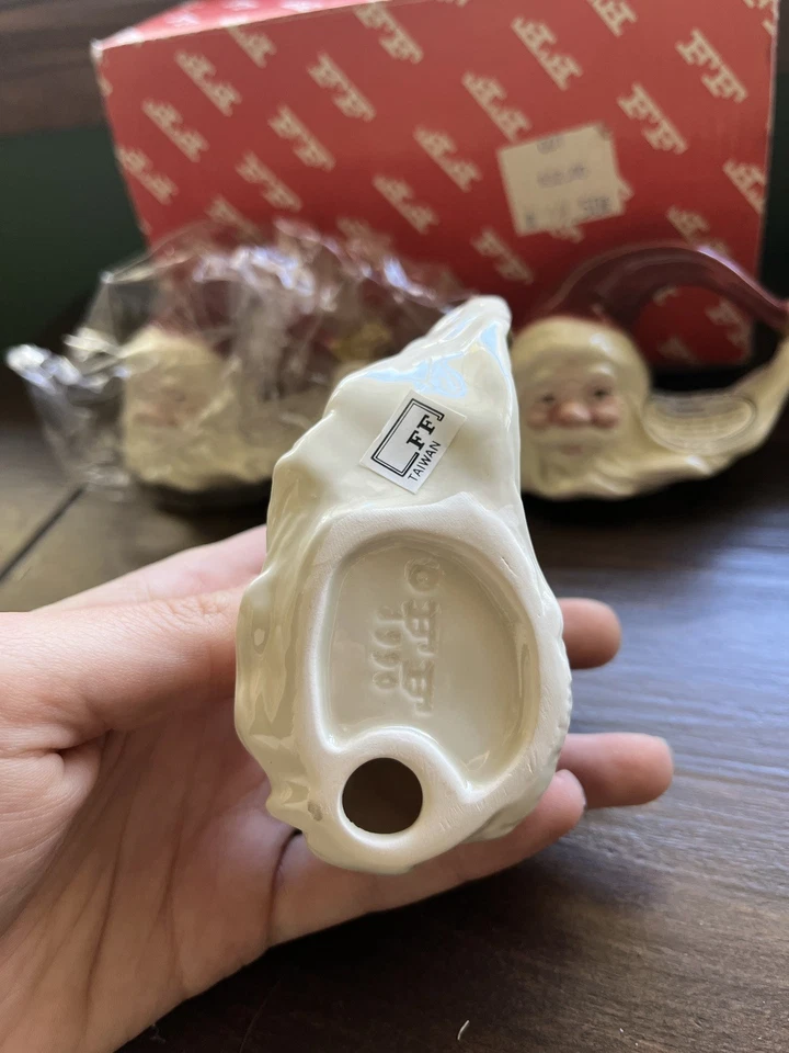 Set of 3 Fitz & Floyd Old World Santa Christmas Napkin Rings Vintage 1990, NIB - Image 3 of 4