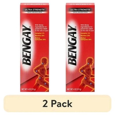 Bengay Ultra Stength Pain Relieving Cream, Non-Greasy-Ultra Strength, 2 pk