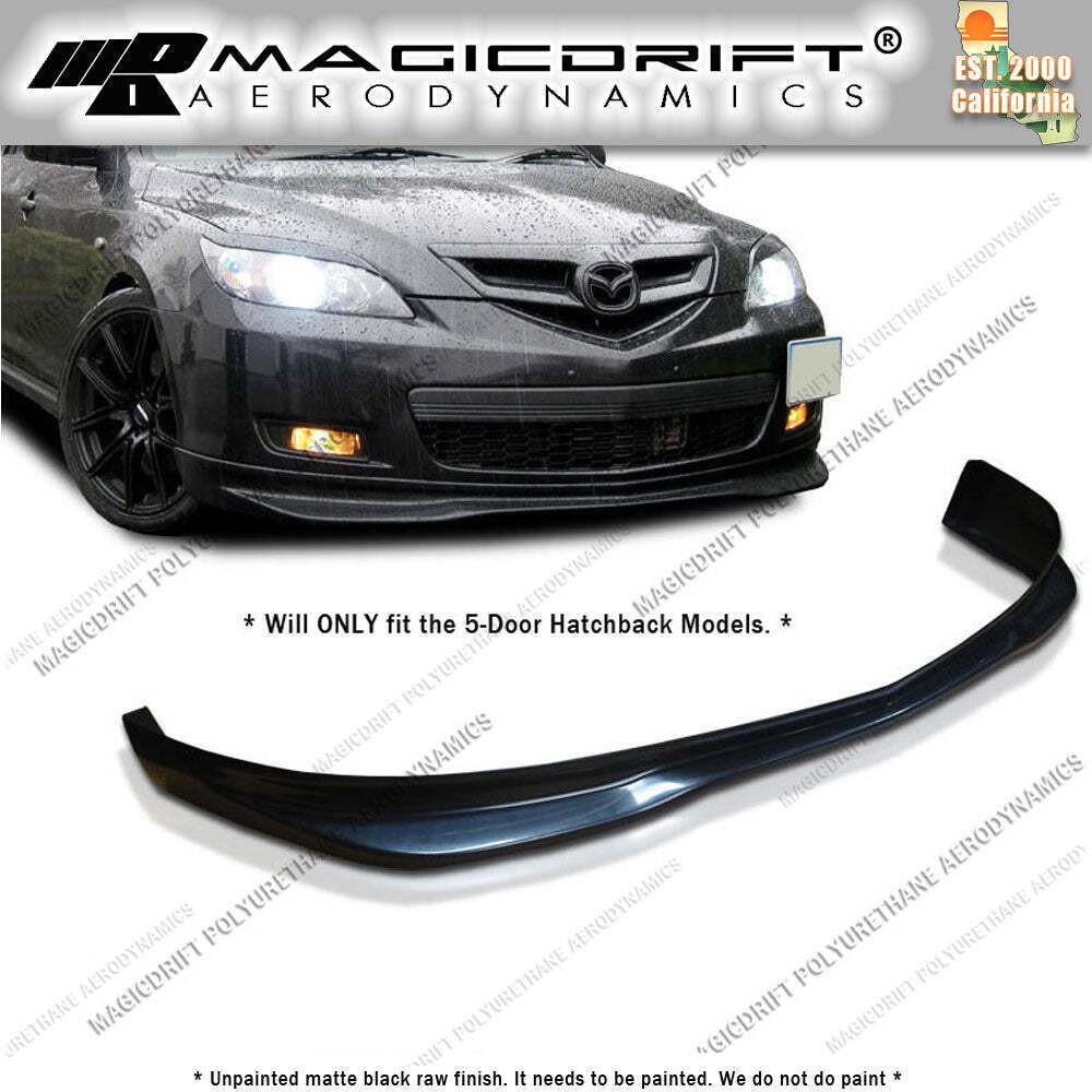 For 07 08 09 Mazda 3 Mazda3 Hatchback MS Urethane Front Bumper Lip