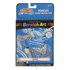 Melissa & Doug On the Go Activity Book Scratch ArtColour-Reveal Pad Vehicles