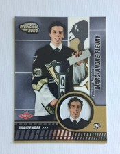2004 Marc Andre-Fleury Penguins Pacific Invincible Rookie Card #121. rookie card picture
