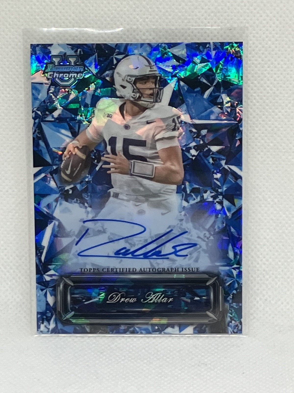 DREW ALLAR 2024 Bowman U University Chrome Sapphire Selections AUTO Penn State