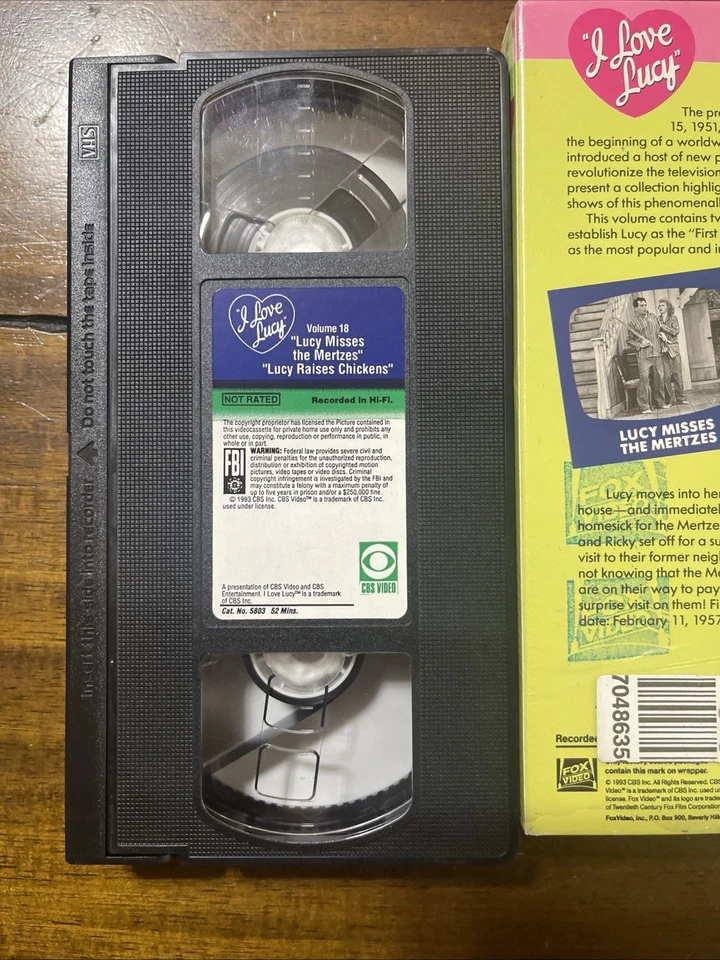 I Love Lucy VHS Classic Comedy The 'I Love Lucy' Collection CBS - Image 3 of 3
