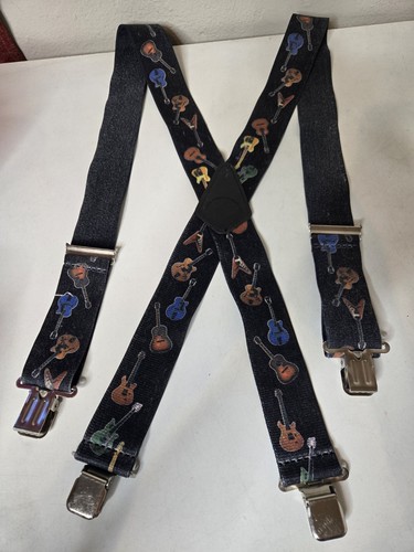 Chitarra Uomo Suspenders X Style 2", Jumbo Clip, Belt Loop Snaps, USA 48 Pollici - Foto 7 di 9