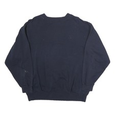 HAPPY LIFE Herren Navy Sweatshirt Rundhalsausschnitt M Baumwolle Pullover Unisex