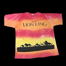 Vintage 90s Disney Lion King Tie Dye Ombre Single Stitch T Shirt