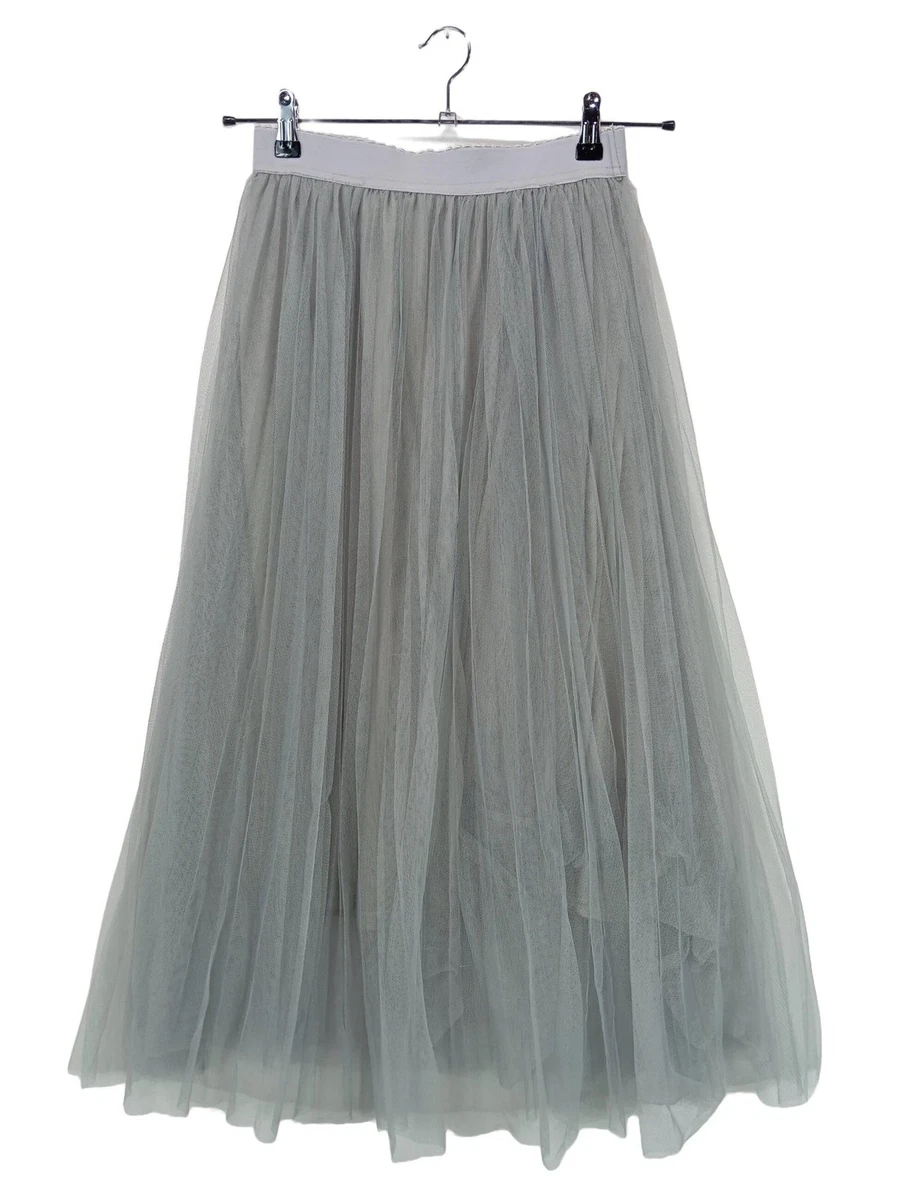 SEAUR Gonne in Tulle da Bambina Gonne da Principessa metà Lunghezza Elastico in Vita Tinta Unita per Matrimonio Danza Festa Scuole Beige 1 4-5 Anni