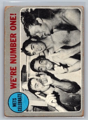 1970 Topps #198 Mets Celebrate: We're Number One! NLCS
