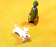 FIGURINE BULLY MILOU ET OS, FIGURINE ML TOURNESOL  VALISE PARAPLUIE PORT GRATUIT