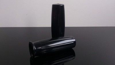 2 Griffe Griffgummis Grips Poignées Griprubbers schwarz black Ø22mm AMAL-Style