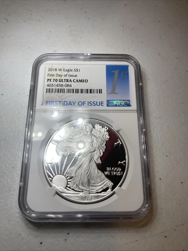2018 W AMERICAN SILVER EAGLE NGC PF 70 ULTRA CAMEO FIRST DAY OF ISSUE!