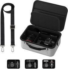 Hard Shell Camera Case Compatible with Canon EOS Rebel T7/R50/R100 and More DSLR