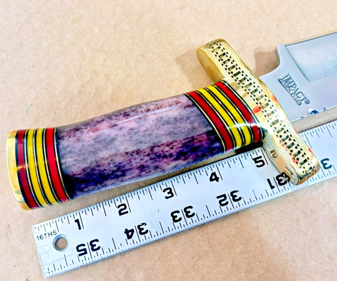 IMPACT CUTLERY Custom Made UNUSED 16" Bowie Knife RARE Handmade Dagger Knives