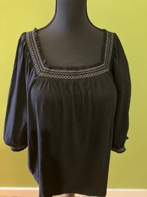plus size top ,the square neckline,3/4 sleeves,contrast stitchig,cotton/modal2X
