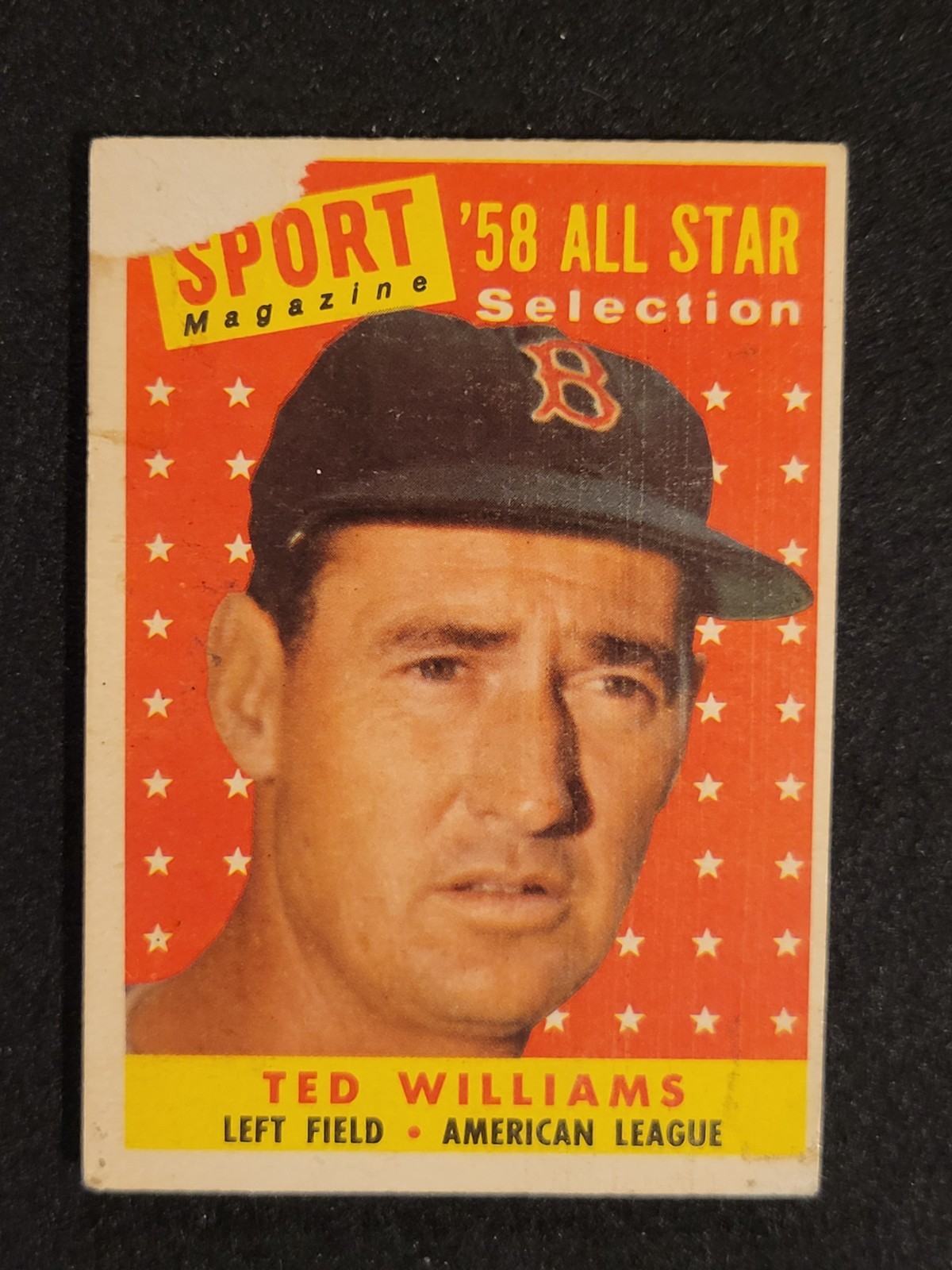 1958 Topps - Sport Magazine '58 All Star Selection Ted Williams #485 - Low Grade