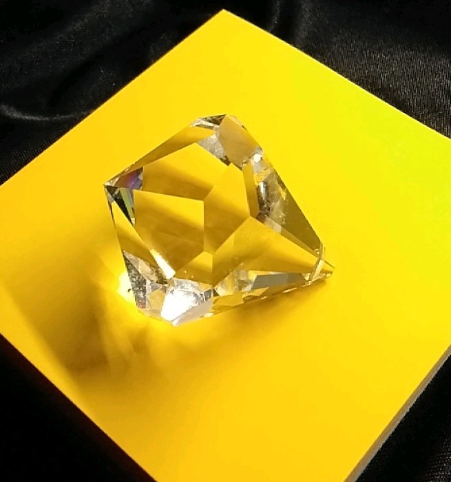 A Faceted Crystal Decorative Object , possible Paper Weight, by OlegCassini