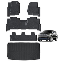 Floor Mats Trunk Mat For 2018-2024 Ford Expedition Max Only Fit 8 Seats 2 R