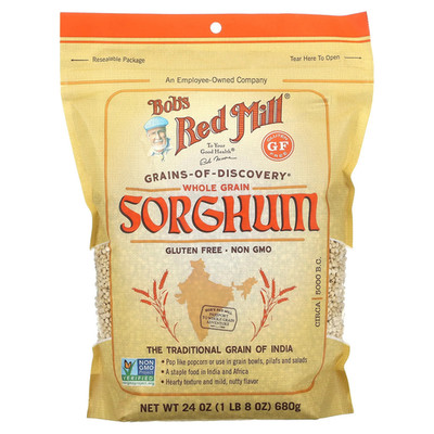 Whole Grain, Sorghum, Gluten Free, 1 Lb 8 Oz (680 G)