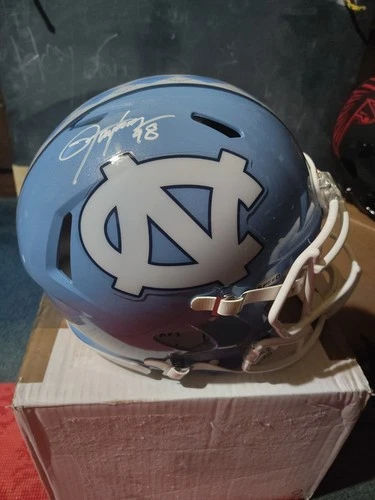 Lawrence Taylor Beckett Certified Autographed Authentic North Carolina Helmet