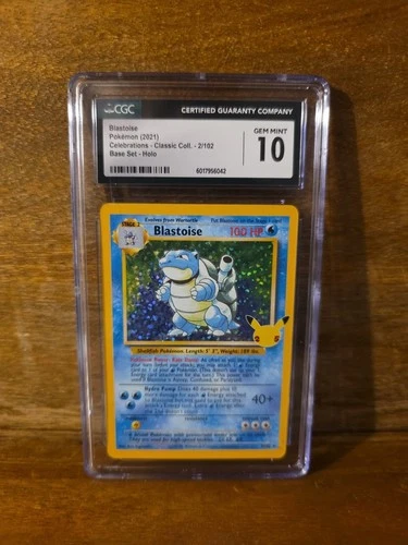 2021 Pokemon Celebrations Blastoise Classic Collection Holo #2/102 CGC 10