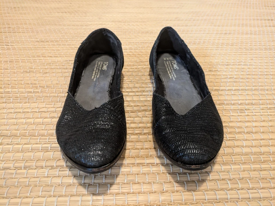 Original TOMS Ballerinas/Slipper/Halbschuhe/Schuhe Damen Leder schwarz Gr. 41 - Bild 4 von 4