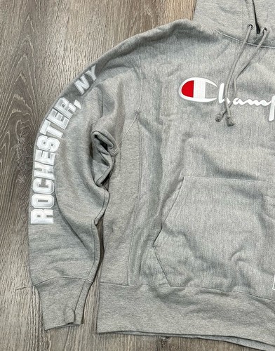Champion Hoodie Men's L Gray Reverse Weave Knickerbocker Knitting Mills Hoodie - Picture 9 of 13