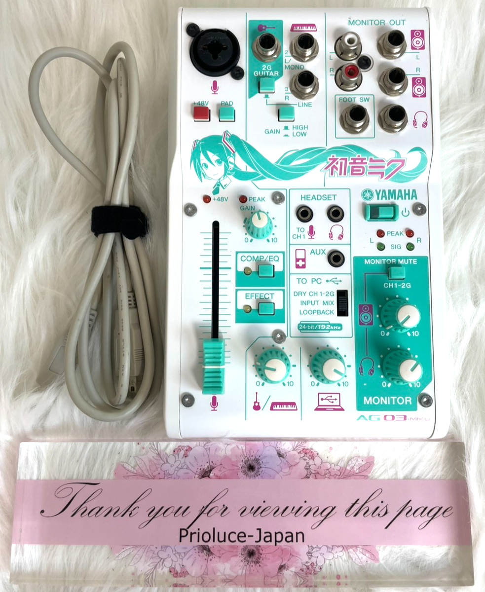 Yamaha Ag03-miku Webcasting Mixer 3 Channel Hatsune Miku JPN for