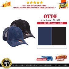 OTTO CAP 83-509 Unisex 6 Panel Low Profile Mesh Back Trucker Hat